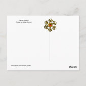 グリーンダリア及びエメラルドジェムストーンフローラ ポストカード (裏面)