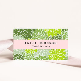 グリーンダリア花、花屋、花屋 名刺