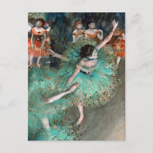 グリーンダンサー(Danseuse Verte)エドガー・デガ ポストカード (正面)