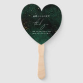 グリーンダークウォーターカラーブラックマジカル金ゴールド ハンドファン (裏面)