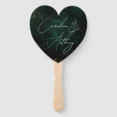 グリーンダークウォーターカラーブラックマジカル金ゴールド ハンドファン (正面)