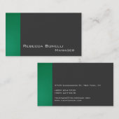 グリーンダークグレースタイリッシュプロフェッショナル名刺 名刺 (正面/裏面)