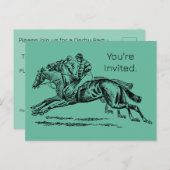 グリーンダービーパーティの招待状 ポストカード (正面/裏面)