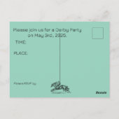 グリーンダービーパーティの招待状 ポストカード (裏面)