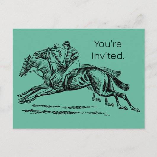 グリーンダービーパーティの招待状 ポストカード (正面)