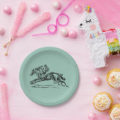 グリーンダービー紙プレート ペーパープレート (パーティー)