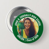 グリーンチアリーダー写真高校精神 缶バッジ (正面&裏面)