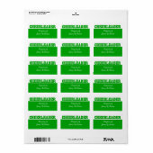 グリーンチアリーダー名シール ラベル (フルシート)