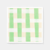 グリーンチェックの夏 スタンダードカクテルナプキン (正面)