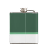 グリーンチェックシャームロパーソナライズされたック フラスク (裏面)