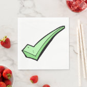 グリーンチェックマーク紙ナプキンス スタンダードランチョンナプキン (インサイチュ)