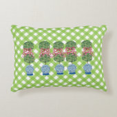 グリーンチノイスリージンジャージャースジャールジャートピアリーランバー アクセントクッション (正面)