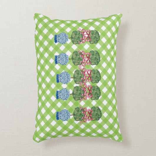 グリーンチノイスリージンジャージャースジャールジャートピアリーランバー アクセントクッション (正面(垂直))