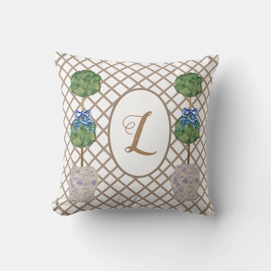 グリーンチノセリージンジャージャージャージャージャーズトピアリーバスケット クッション (正面)