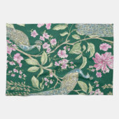 グリーンチノワセリーピーコックエレガントフローラ キッチンタオル (横)