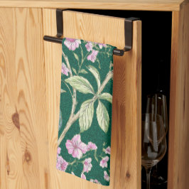 グリーンチノワセリーピーコックエレガントフローラ キッチンタオル