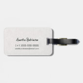 グリーンチノワセリー開花引用文ロータスフラワー ラゲッジタグ (裏面横)