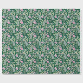 グリーンチャイノアイセリーピーコックのフローラエレガント分離 ラッピングペーパー (フラット)