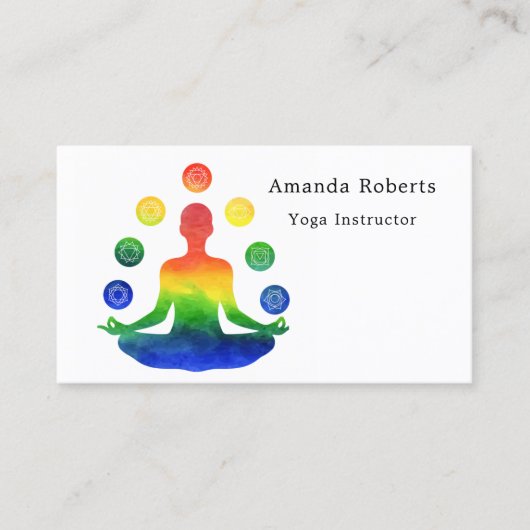 グリーンチャクラヨガインストラクター名刺 名刺 (正面)