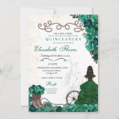 グリーンチャラプリンセスドレスホースキンセアニラ 招待状 (正面)