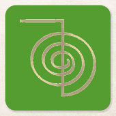 グリーンチョクレイ霊気シンボルコースター スクエアペーパーコースター (正面)