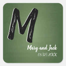 グリーンチョーク素朴ボード旧学校予算の価値 スクエアシール