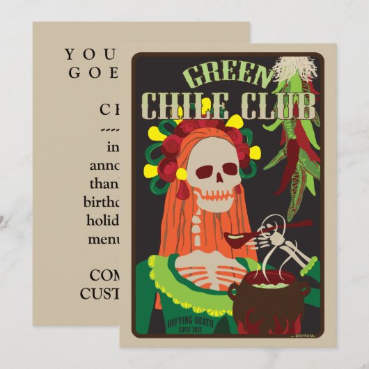 グリーンチリクラブ 招待状 (正面/裏面)