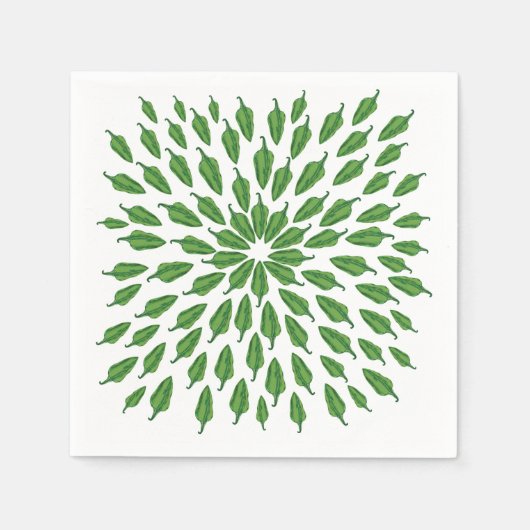 グリーンチリペッパー スタンダードカクテルナプキン (正面)