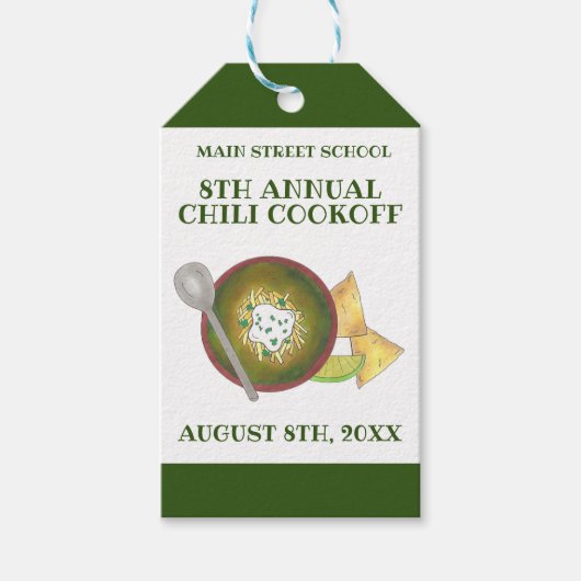 グリーンチリヴェルデチリクックオフ調理師オフ食品 ギフトタグ (正面)