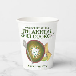 グリーンチリヴェルデチリクックオフ調理師オフ食品 紙コップ