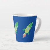 グリーンチルド宇宙ロケットスター カフェラテマグ (右アングル)