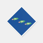 グリーンチルド宇宙ロケット スタンダードカクテルナプキン (角)