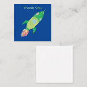 グリーンチルド宇宙ロケパーソナライズされたット ノートカード (正面/裏面)