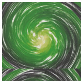 グリーンツイスト抽象芸術アート ファブリック (クローズアップ)