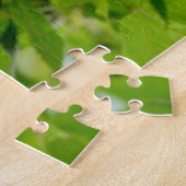 グリーンツリーのアライグマかわいい灰色のマスクされたアライグマ ジグソーパズル (側面)