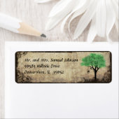 グリーンツリーアンドバードケージ差出人住所ラベル ラベル (インサイチュ)