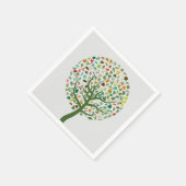 グリーンツリーイラストレーションピクニックアート スタンダードカクテルナプキン (角)