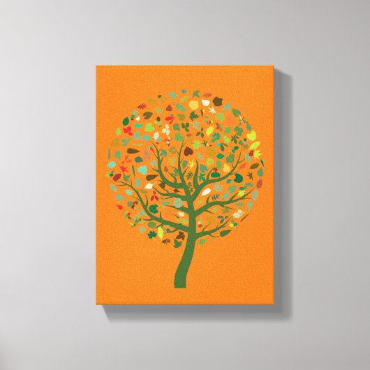 グリーンツリーエコ惑星 キャンバスプリント (正面)