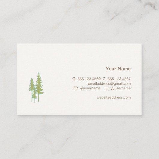 グリーンツリーエバーグリーン自然と造園 名刺 (裏面)