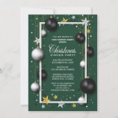 グリーンツリーオーナメント企業のクリスマスディナー 招待状 (正面)