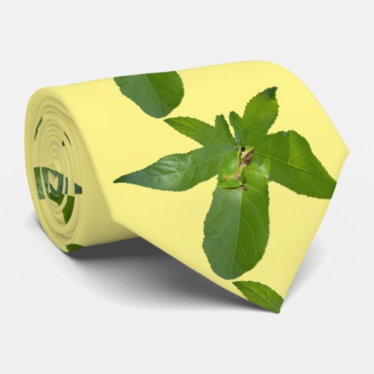 グリーンツリーカエルの葉の上に、首のネクタイ ネクタイ (ロール)