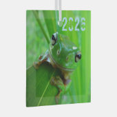 グリーンツリーカエルオーナメント ガラスオーナメント (正面右)