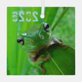 グリーンツリーカエルオーナメント ガラスオーナメント (裏面)