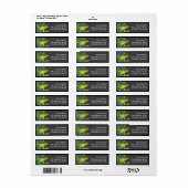 グリーンツリーカエル差出人住所ラベル ラベル (フルシート)