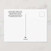 グリーンツリーカエル幸運はがき ポストカード (裏面)