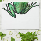 グリーンツリーカエル キッチンタオル (折り畳み)