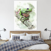 グリーンツリーカエル キャンバスプリント (インサイチュ (寝室))
