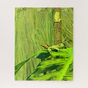 グリーンツリーカエルAustralian frog ジグソーパズル