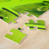 グリーンツリーカエルAustralian frog ジグソーパズル (側面)