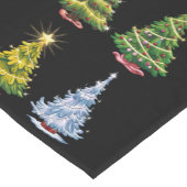 グリーンツリークリスマスホリデーウィンター ショートテーブルランナー (コーナー)